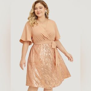 Bloomchic Apricot Sparkle Dress